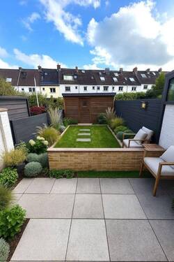 Garten mit Terrasse (virtuell) - 