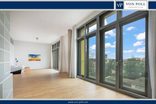 Wohnbereich - Urbaner Loft-Charakter am Wasser - architekturpreisgekröntes Wohnen im Osthafen