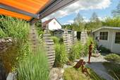 Blick in den Garten - 6 Zimmer Mehrfamilienhaus, Wohnhaus zum Kaufen in Roth