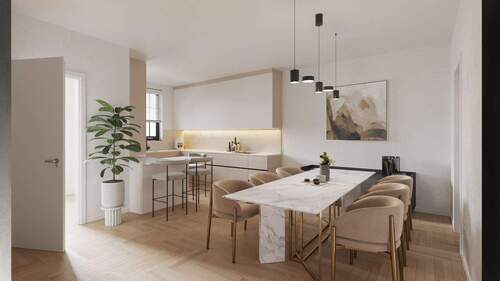 Rendering Küche/Essbereich - 