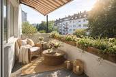 Balkon mit Markise (visualisiert) - Zeitlose Eleganz trifft optimale Raumaufteilung - Altbau-Eckwohnung - Wohnen im Zooviertel