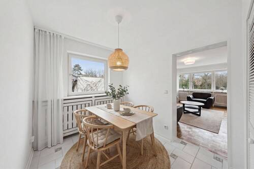 Essbereich virtuell eingerichtet - Etagenwohnung mit 80,00 m&sup2; in Berlin zum Kaufen