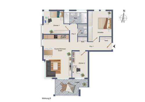 Wohnung 9 - 4 Zimmer Etagenwohnung in Gärtringen
