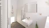 Modern gefliestes Duschbad - 