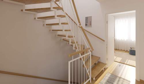 Heller und freundlicher Flur im Obergeschoss - 