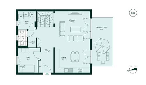 Geräumiges Erdgeschoss mit viel Stauraum - 