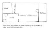 Skizze zur Raumaufteilung - 