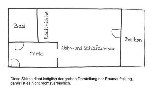 Skizze zur Raumaufteilung - 