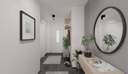 Der Eingangsbereich bietet Platz für Garderobe und - 4 Zimmer Einfamilienhaus zum Kaufen in Ribnitz-Damgarten