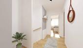 Der breite Flur bietet genügend Platz für Pflanzen - 