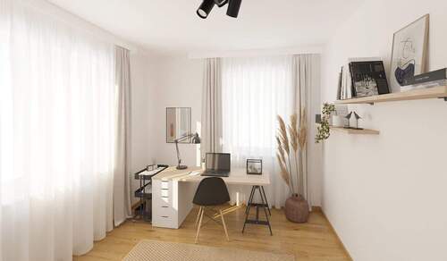 Praktisches Arbeitszimmer - Schönes Einfamilienhaus mit Luftwärmepumpe und eigenem Grundstück