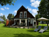 Hausansicht vom Garten - IHR FERIENHAUS AM SILBERSEE! KEINE KÄUFERPROVISION!
