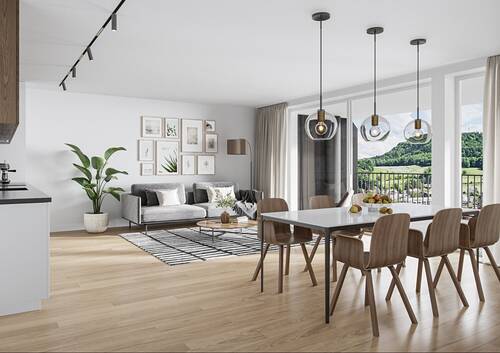 Innenvisualisierung_1.OG_W11 - EXTRAVAGANT ! ° W11 ° 2.5-ZWG ° 1.OG ° Süd-Ost-West SONVIDA - Dreispitz Laufenburg