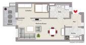 Grundriss Whg 54 - 