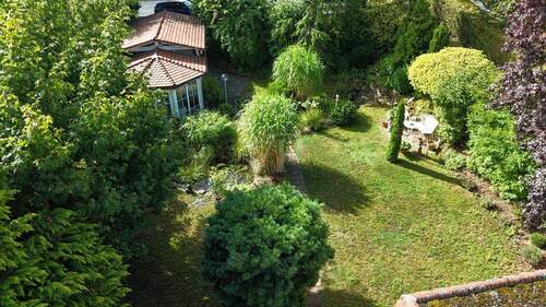 Garten von oben - 5 Zimmer Bungalow in Wertheim