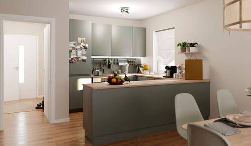 Die offene Wohnküche lädt zum gemeinsamen Kochen e - 5 Zimmer Doppelhaushälfte in Langen