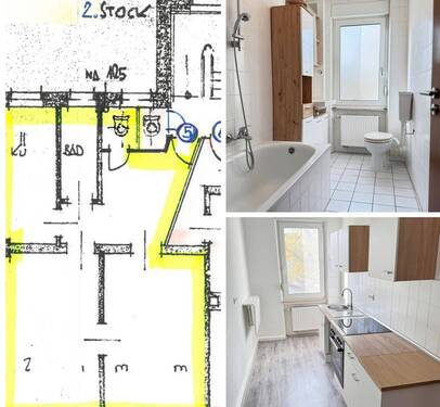 Grundriss mit Ausstattung.jpg - Teilmöbilierte Etagenwohnung Nahe Wöhrder See sofort zur Vermietung