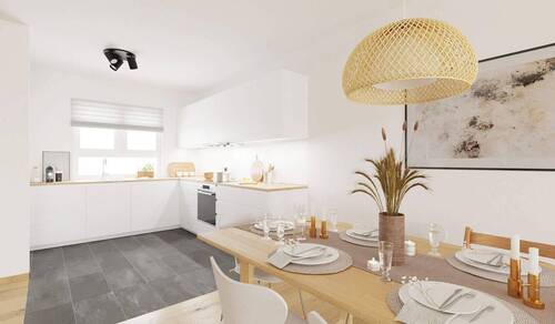 In der offenen Wohnküche lässt sich ideal gemeinsa - 4 Zimmer Reihenmittelhaus zum Kaufen in Wülfrath