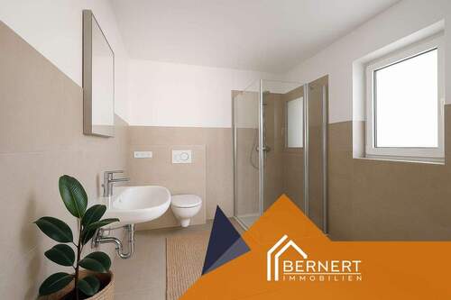 Badezimmer visualisiert - 1 Zimmer Etagenwohnung zum Kaufen in Sonnefeld