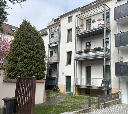 Hausansicht Rückseite - 2 Zimmer Etagenwohnung zum Kaufen in Leipzig