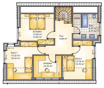 Dachgeschoss - Einfamilienhaus mit 147,00 m² in Oldenburg / Wechloy zum Kaufen