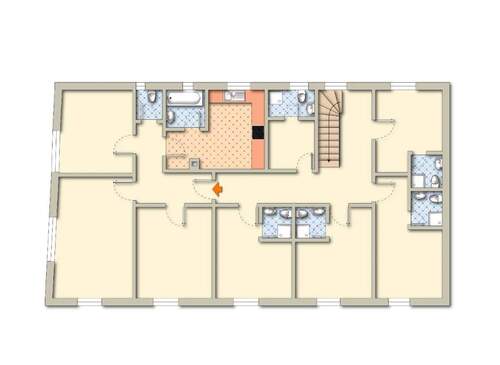 Wohnung + Gästezimmer, unmöbliert (OG) - 