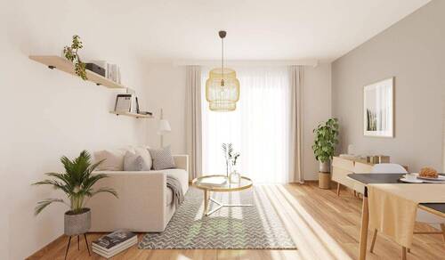 Heller und offener Wohnbereich - Moderne und komfortable Wohnung mit Dachterrasse