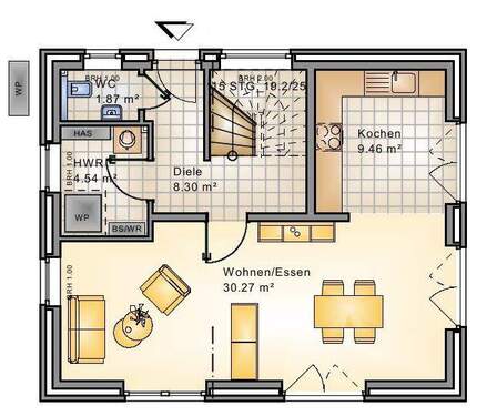 Erdgeschoss - 4 Zimmer Einfamilienhaus in Bad Zwischenahn