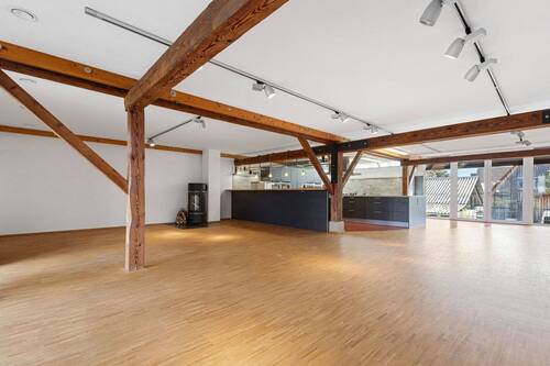 Großer Raum / Eventküche / Umwandlungspotenzial - 7 Zimmer Gewerbeobjekt (Büro, Produktion, Verkauf) zum Kaufen in Stutensee / Friedrichstal