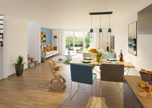 Innenvisualisierung - Modernes Reihenhaus mit Dachterrasse und Garten für die ganze Familie!