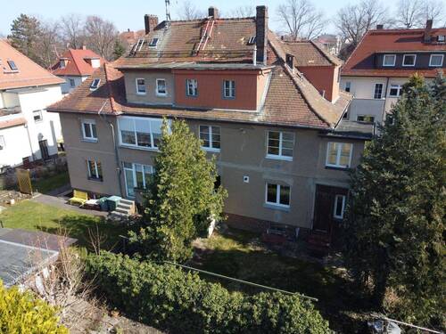 Drohnenaufnahme - 8 Zimmer Mehrfamilienhaus, Wohnhaus zum Kaufen in Leipzig