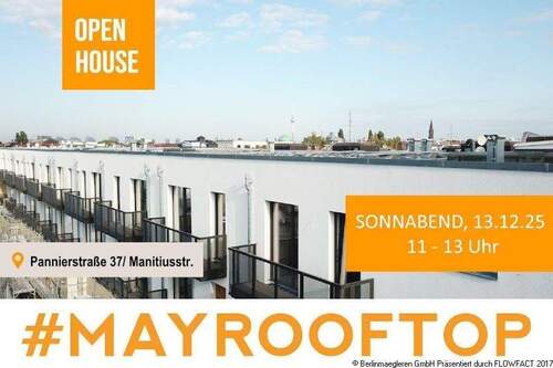 MayRoofTop Open House - MayRoofTop: 2-Zimmer Neubauwohnung mit Sonnenbalkon nahe Maybachufer