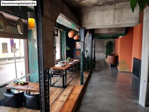 Gastraum als Einrichtungsbeispiel (von KI erstellt) - 1 Zimmer Mehrfamilienhaus, Wohnhaus in Marktredwitz