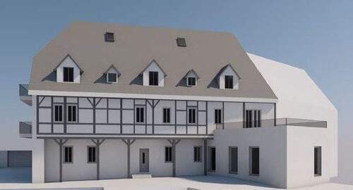 Beispiel Hofansicht nach Sanierung - 1 Zimmer Mehrfamilienhaus, Wohnhaus zum Kaufen in Pegau