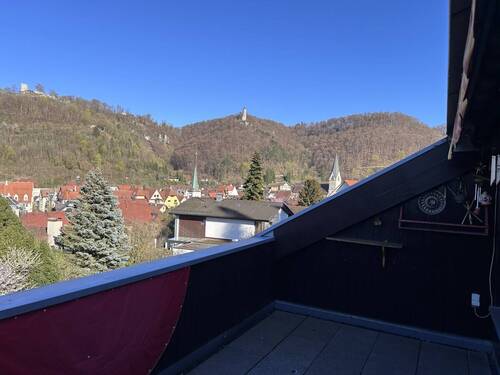 Aussicht vom Balkon - 3 Zimmer Etagenwohnung in Geislingen an der Steige
