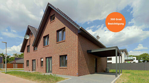 V1578 Ansicht Straße Bild 3 360 - NEUBAU Doppelhaushälfte KFW 40 EE !!! 360 Grad Besichtigung !!! VB