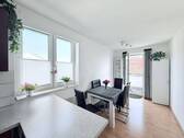 Essecke mit Zugang zum Balkon - Etagenwohnung mit 70,70 m&sup2; in Eschborn zum Kaufen
