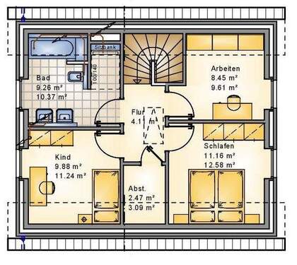 Dachgeschoss - Einfamilienhaus mit 100,00 m² in Oldenburg / Alexandersfeld zum Kaufen