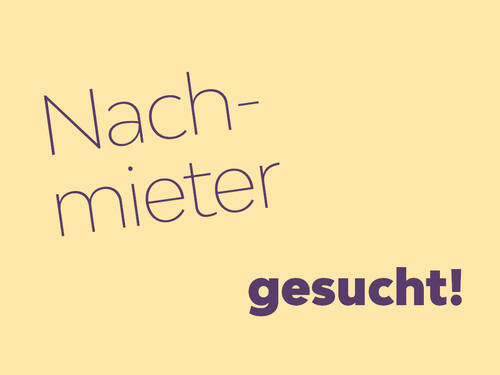 Wir suchen einen Nachmieter - Nachmieter gesucht: Charmante 3-Raumwohnung - Einbauküche kann übernommen werden