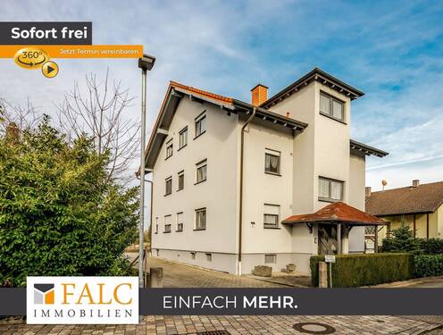 Strassenseite - Sofort bezugsfreie 4-Zimmer-Wohnung mit Balkon am Ortsrand !!