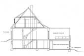 Schnitt Haus Hanglage - 