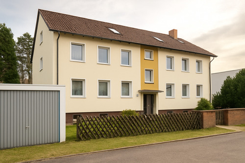 Außenansicht mit Garage - 1 Zimmer Mehrfamilienhaus, Wohnhaus zum Kaufen in Schwaig bei Nürnberg