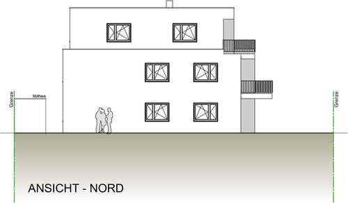Ansicht Nord - 3 Zimmer Etagenwohnung zum Kaufen in Nürnberg / Laufamholz