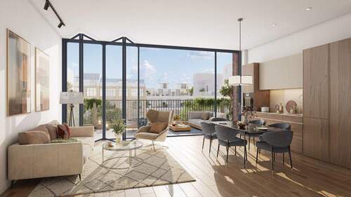 Blick zur großzügigen Terrasse - 2 Zimmer Etagenwohnung in Berlin