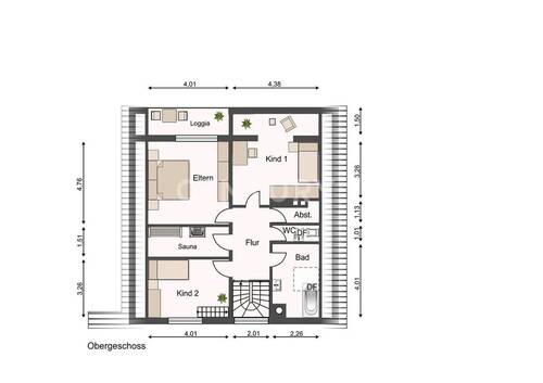 Obergeschoss (beispielhaft) - 