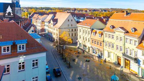 Luftbild - Investition mit Bestand - gepflegtes Wohn- und Geschäftshaus in zentraler Stadtlage