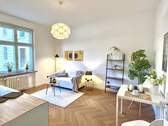 Wohnzimmer - 2-Zimmer saniert in Friedrichshain 