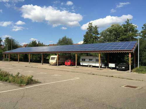 15 überdachte Stellplätze - Grundstück in Blaufelden