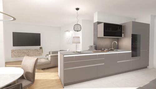 01_Visualisierung_Küche_Whg14_ZGS.jpg - Helle 3-Zimmer Wohnung mit hochwertiger Einbauküche und sonniger Terrasse