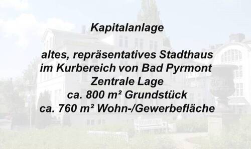 unser Angebot - Repräsentatives altes Stadthaus im Herzen von Bad Pyrmont